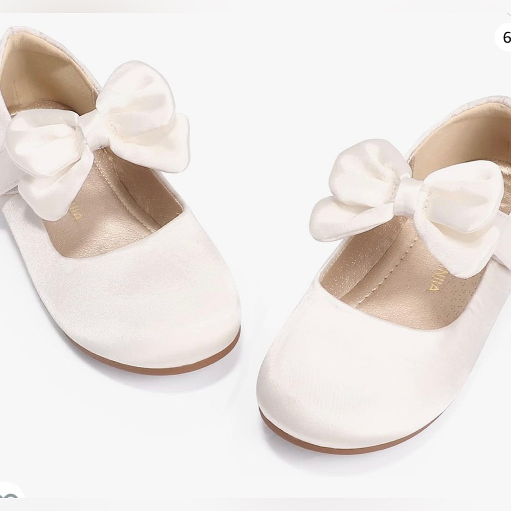 Little Girl's Ballet Flats Flower Girl Wedding Party Ballerina Flat Shoes